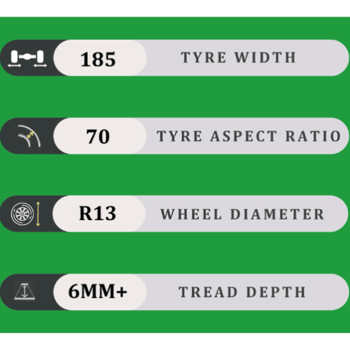 185/70/13 6MM+