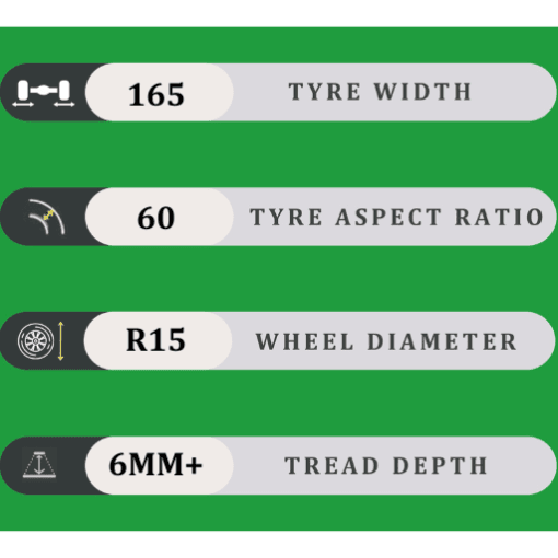 165/60/15 6MM+