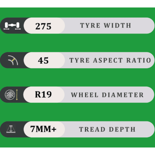 275/45/19 7MM+