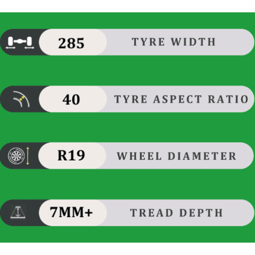 285/40/19 7MM+
