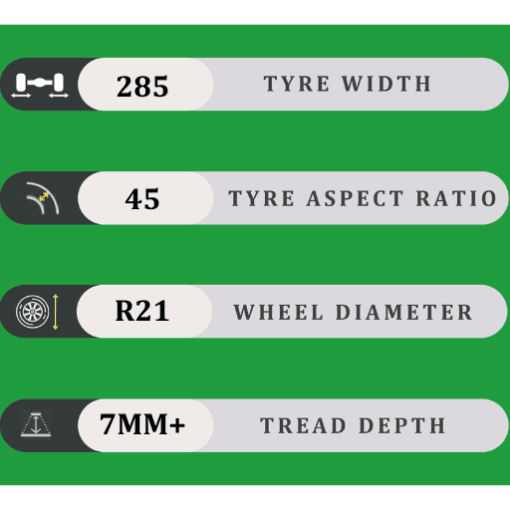 285/45/21 7MM+