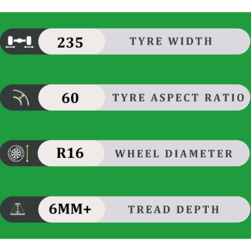 235/60/16 6MM+