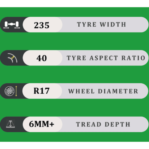 235/40/17 6MM+