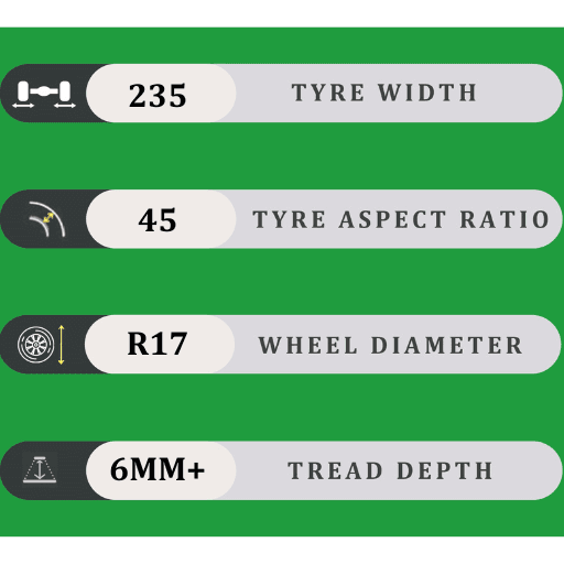 235/45/17 6MM+