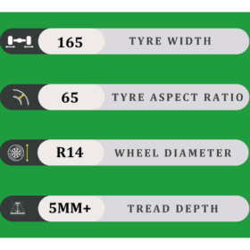 165/65/14 5MM+