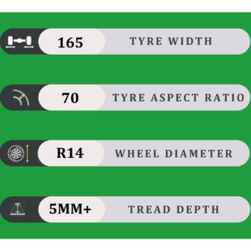 165/70/14 5MM+
