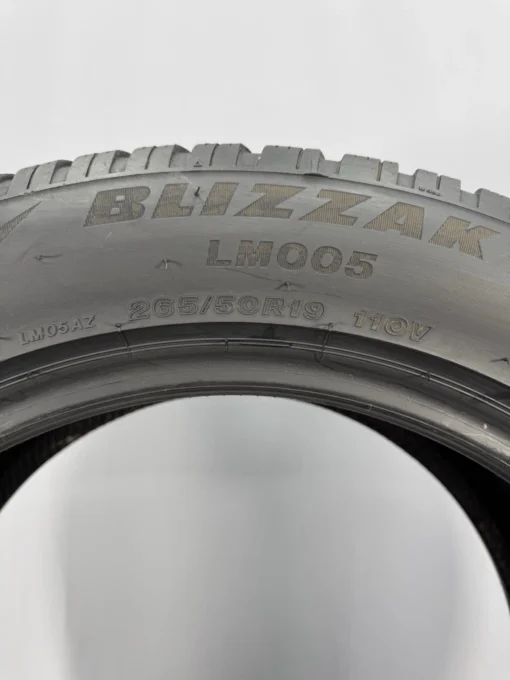 2X 265 50 R19 110V 5.8MM Bridgestone Blizzak Tyres Pressure tested tyre 2655019 - Image 7